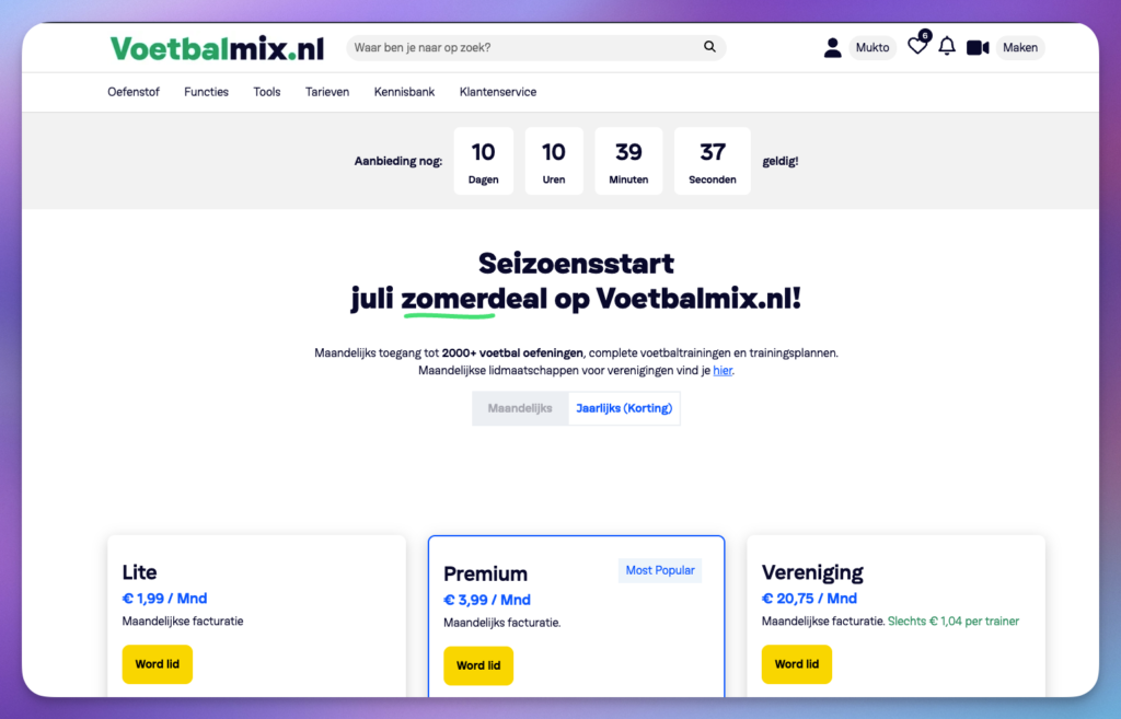 Voetbalmix — Football Training & Coaching Platform July 20, 2026